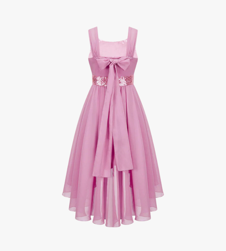 Pembe Kız Çocuk Abiye Elbise 